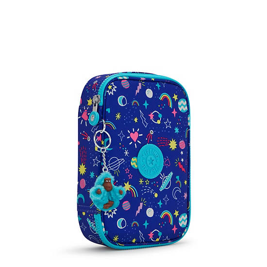 Kipling 100 Pens Printed Case Tassen Blauw | België 1181DF